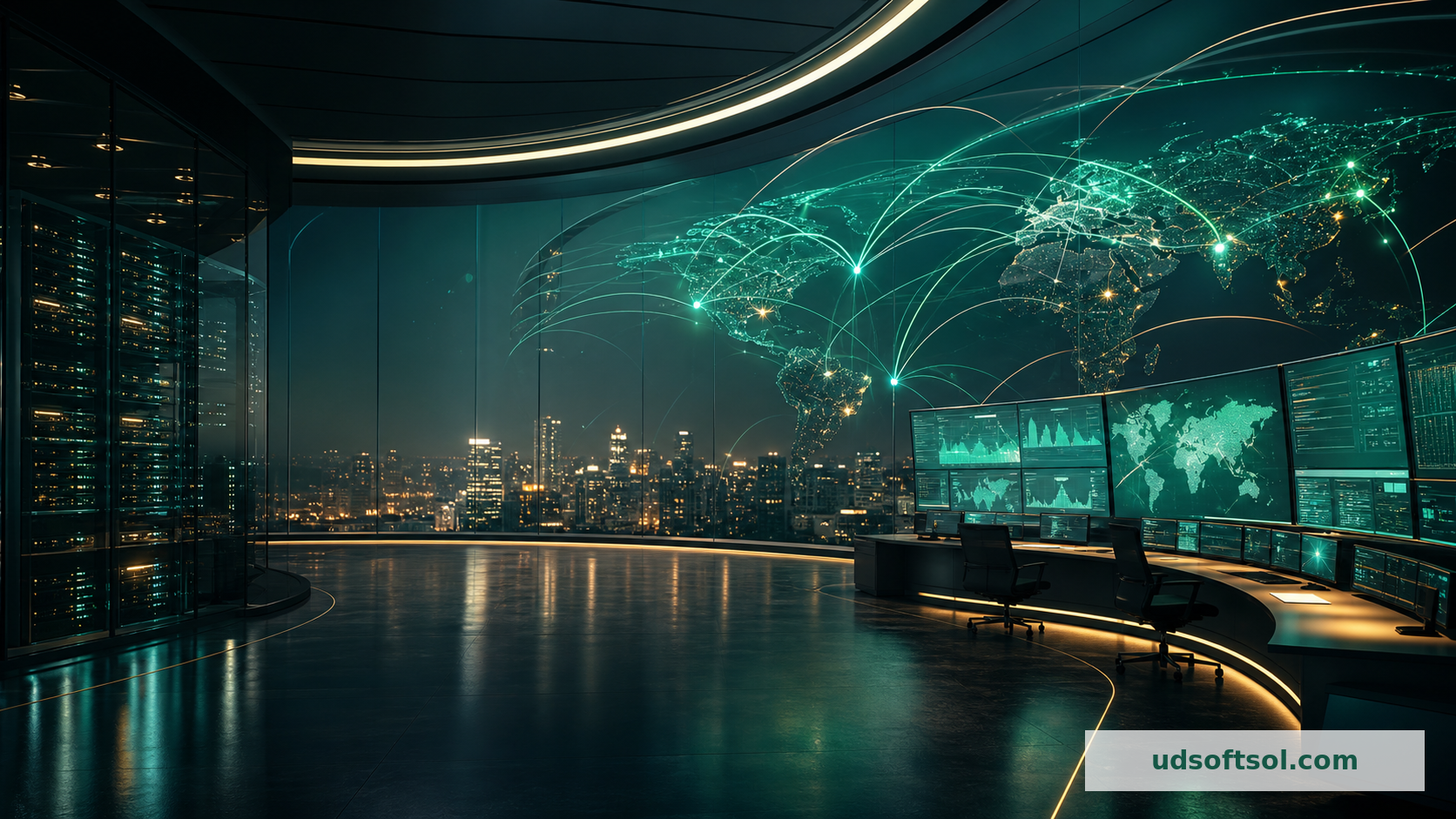 Cinematic telecom network operations background
